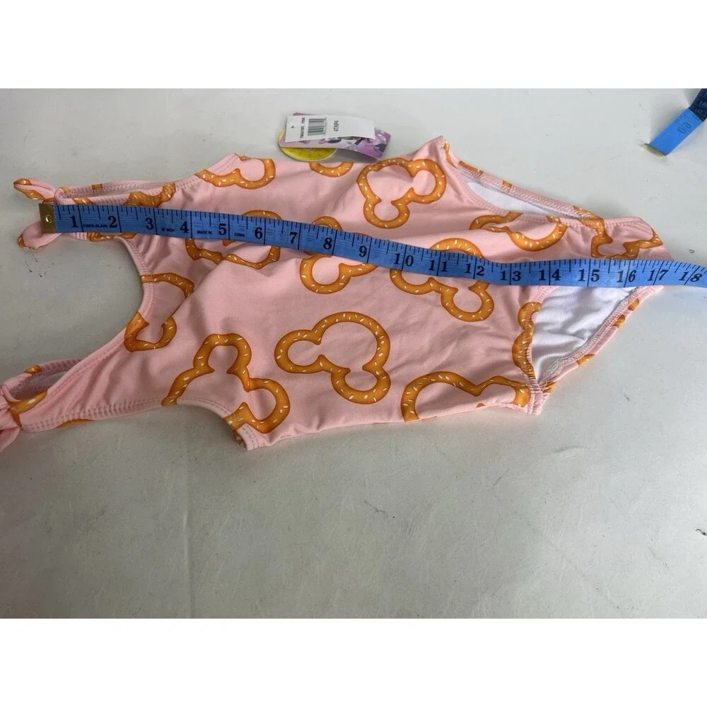 Disney Mickey Minnie Mouse Pretzel One Piece Swimsuit Swimwear Toddler Girls 4T
